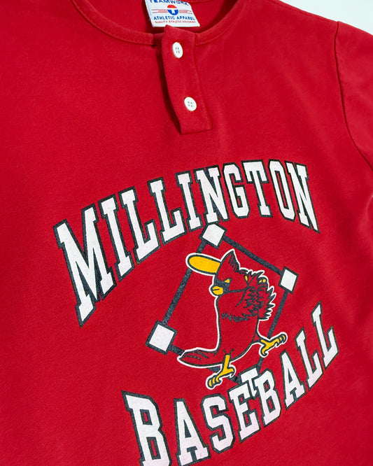 WOMANS MILLINGTON BASEBALL HENLEY T-SHIRT (M)