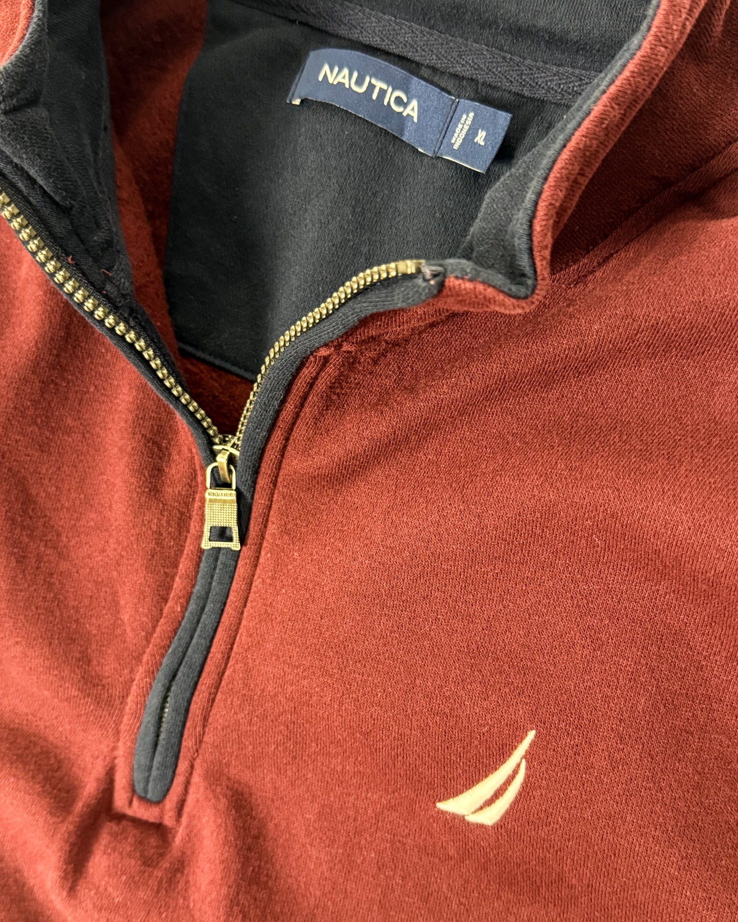 NAUTICA QUARTER ZIP SWEATER (XL)